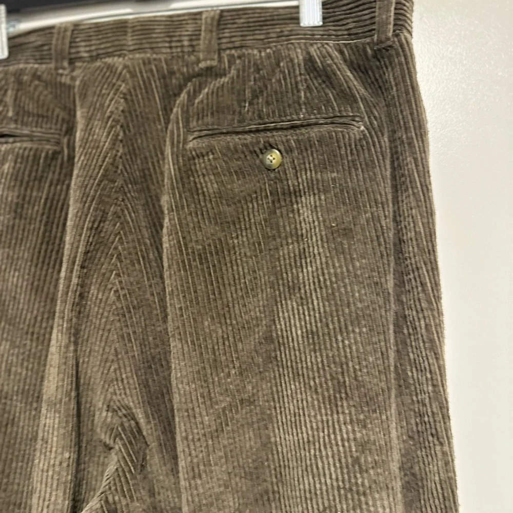 VTG 90s Joseph Abboud Men Sz:36L Brown Corduroy Pants Grunge Baggy Grandpacore